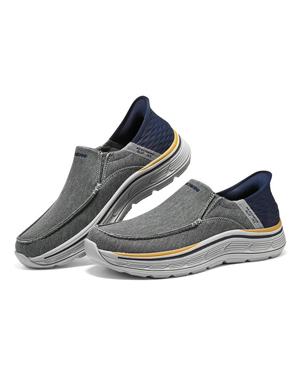 Skechers Gray Remaxed-Fenick Slip-Ins for men