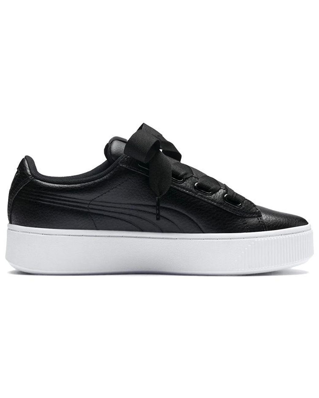 PUMA Vikky Stacked Ribbon Sneakers Black/white | Lyst