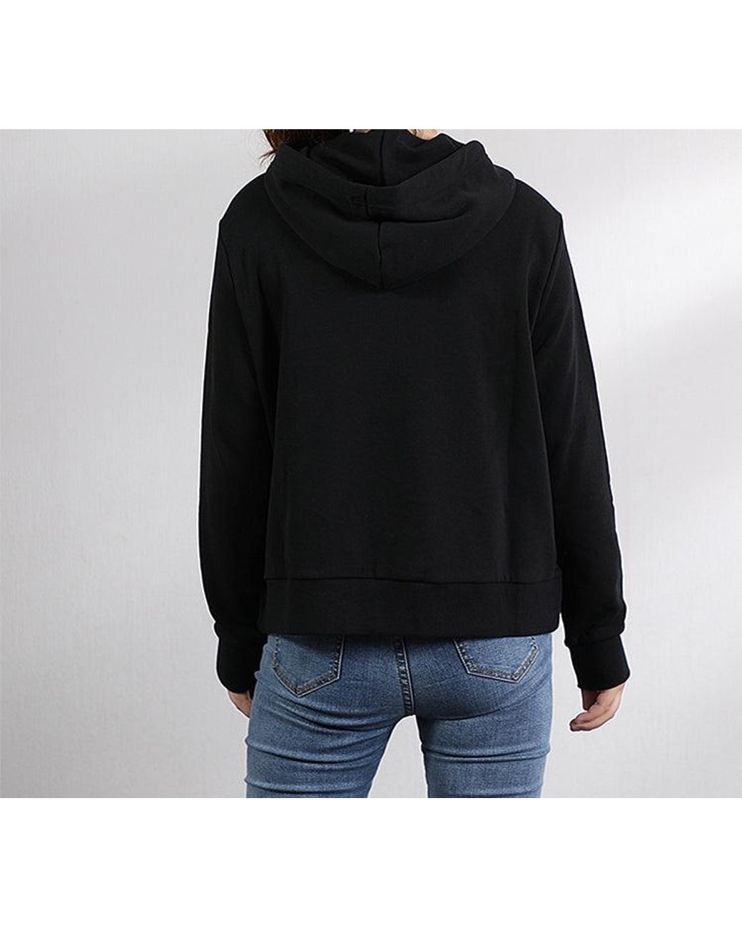 PUMA Black (Wmns) Classics Logo Hoody Knitting Pullover Fleece