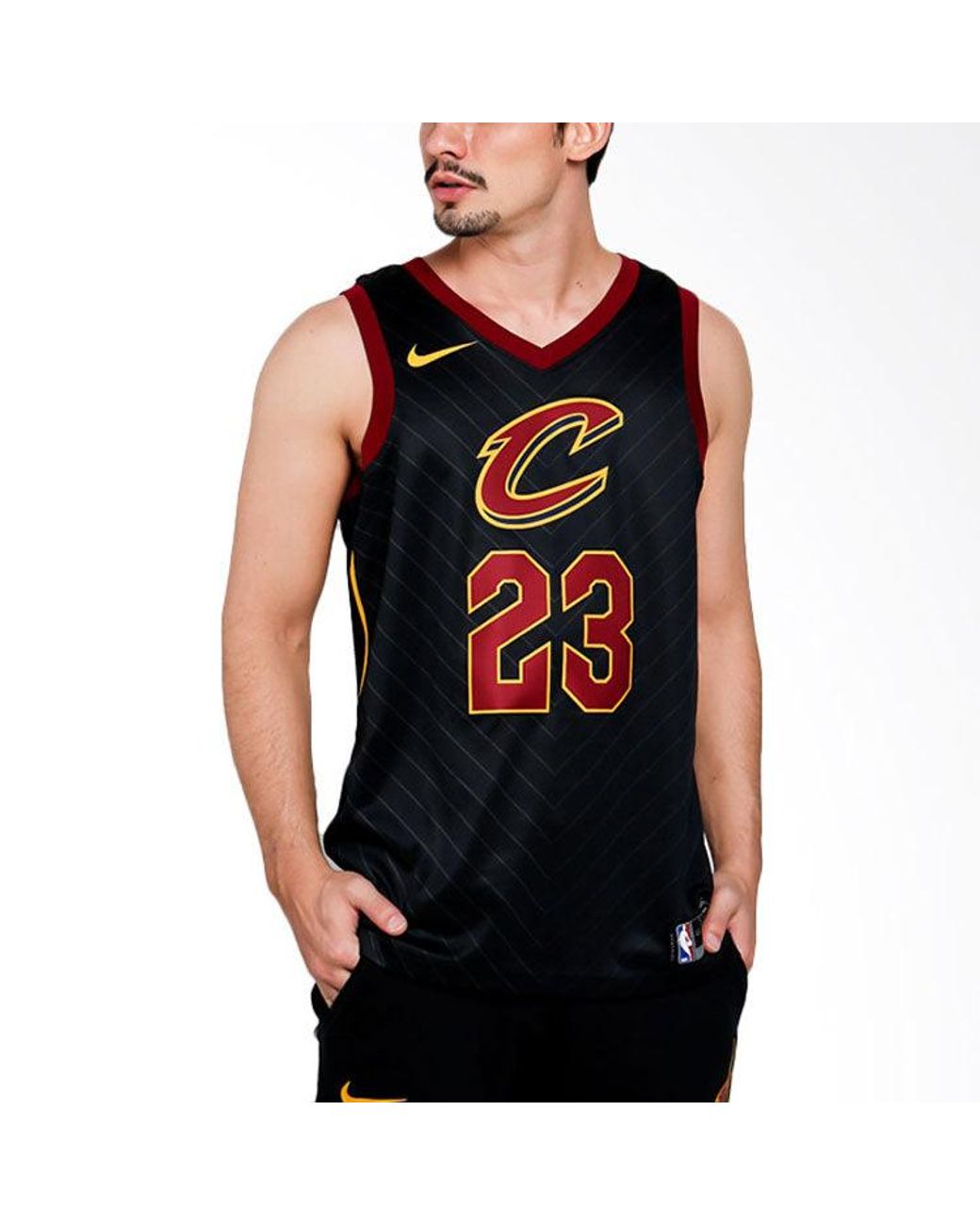 Nike Black Lebron James Statement Edition Swingman Jersey Sw for men