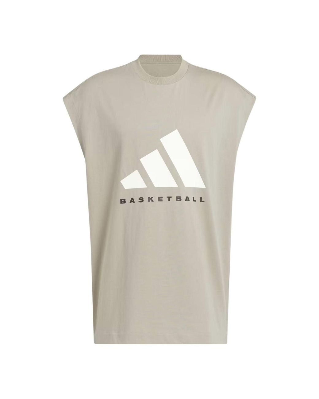 Adidas Gray Sleeveless Vest 'Putty' for men