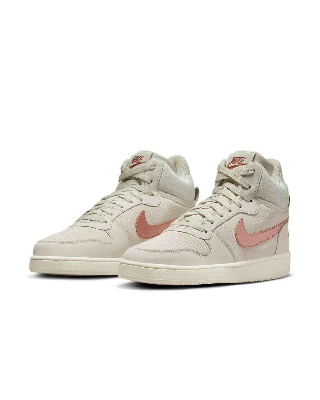 Nike White (Wmns) Court Borough Mid Premium 'Light Bone Metallic Bronze'