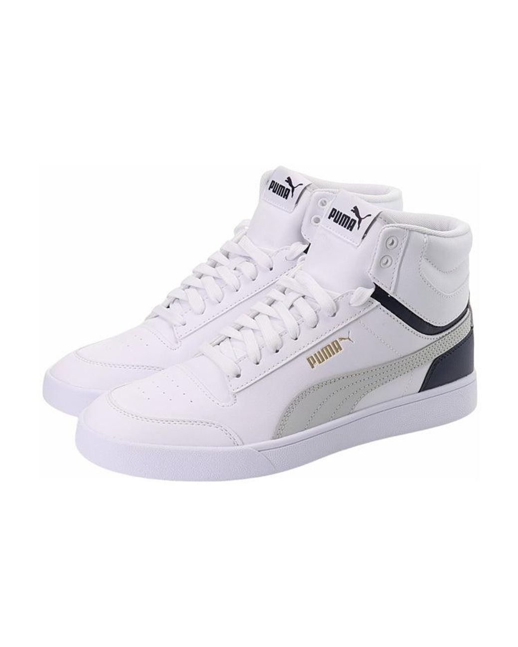 PUMA White Shuffle Mid Peacoat' for men