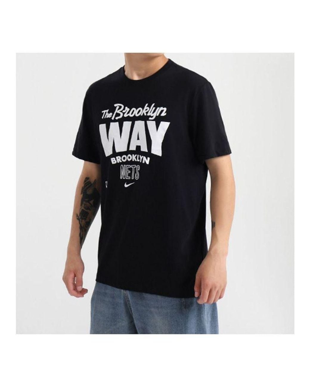 Nike Black Brooklyn Nets Mantra Dri-Fit Nba Short Sleeve for men