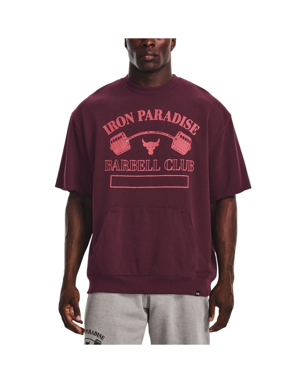 Under Armour Purple Project Rock Graphic T-Shirt 'Cherry' for men
