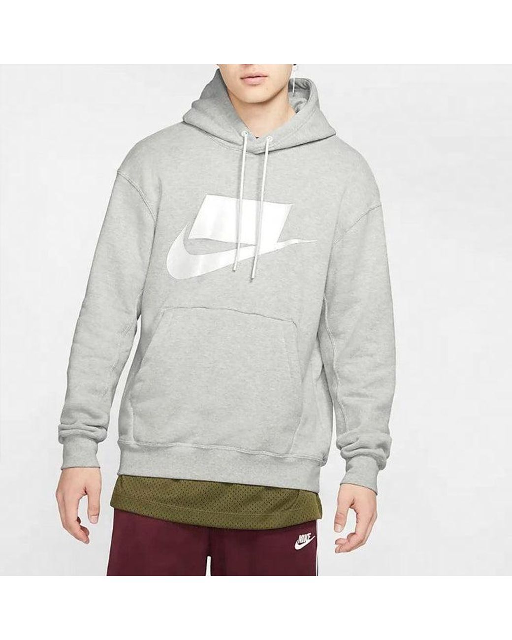 Nike White French Terry Pullover for men
