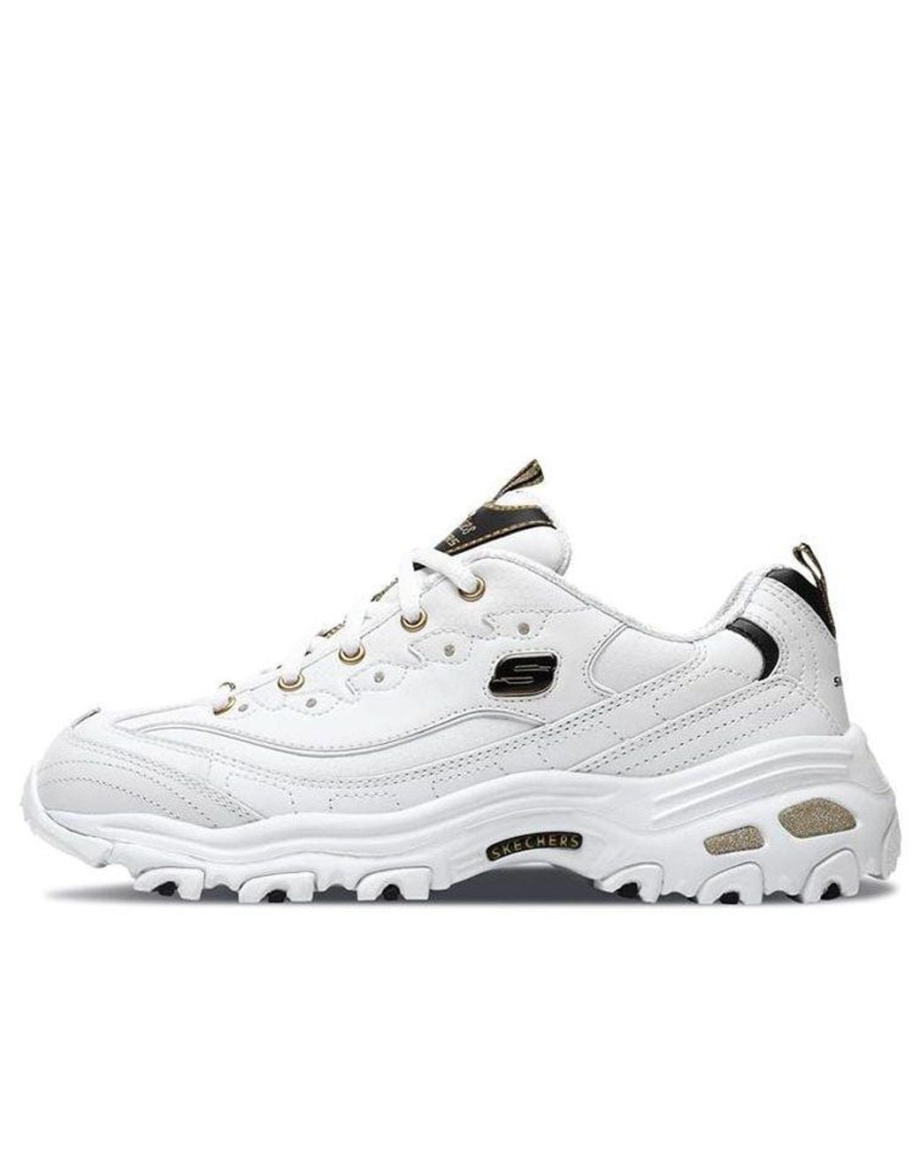 Skechers White (Wmns) D'Lites Low Dad Shoes Gs
