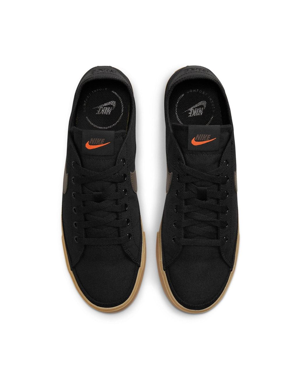 Nike Black Court Legacy Canvas Gum' for men
