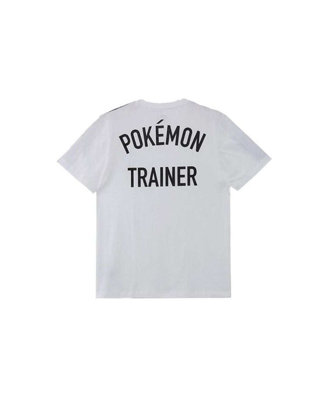 Adidas White Neo X Pokemon Crossover Alphabet Printing Sports Round Neck Short Sleeve for men