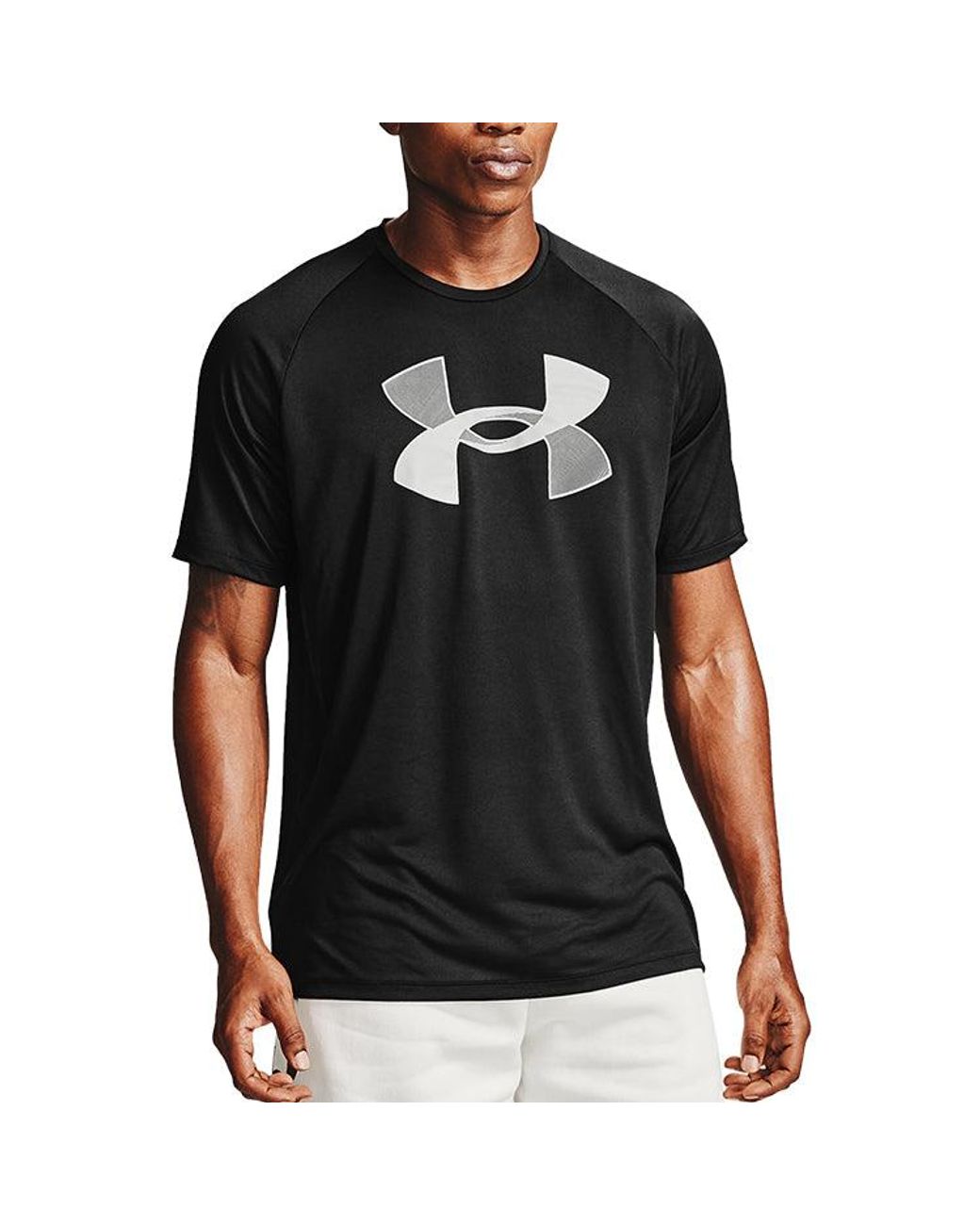 Under Armour Black Big Logo Tech Short Sleeve T-Shirt for men