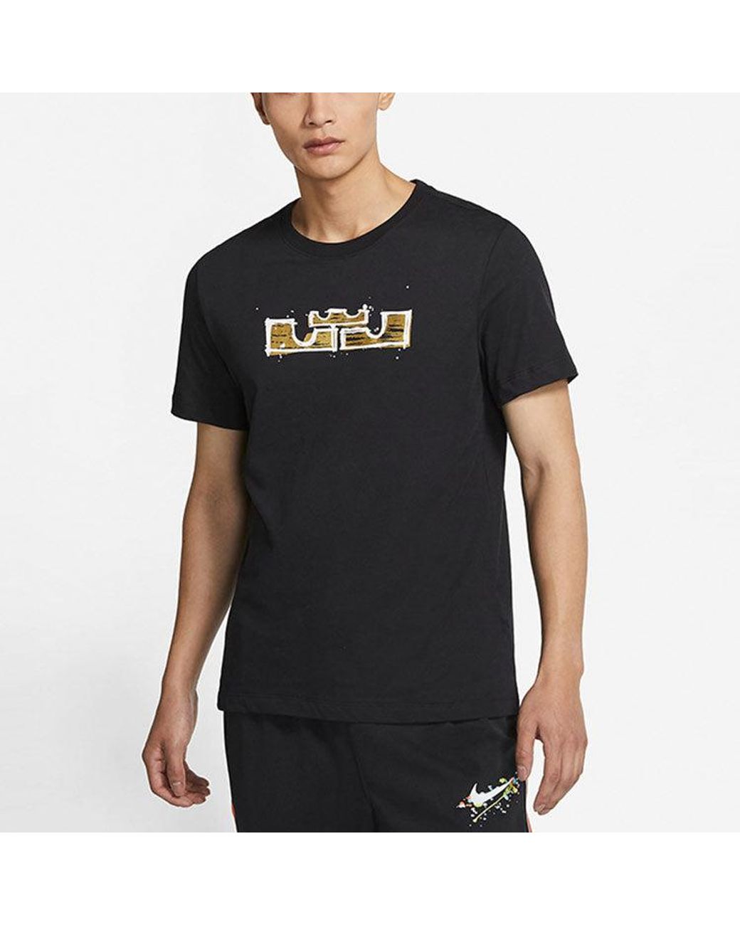 Nike Black As Nk Dry Lbj Ssnl Logo Tee for men