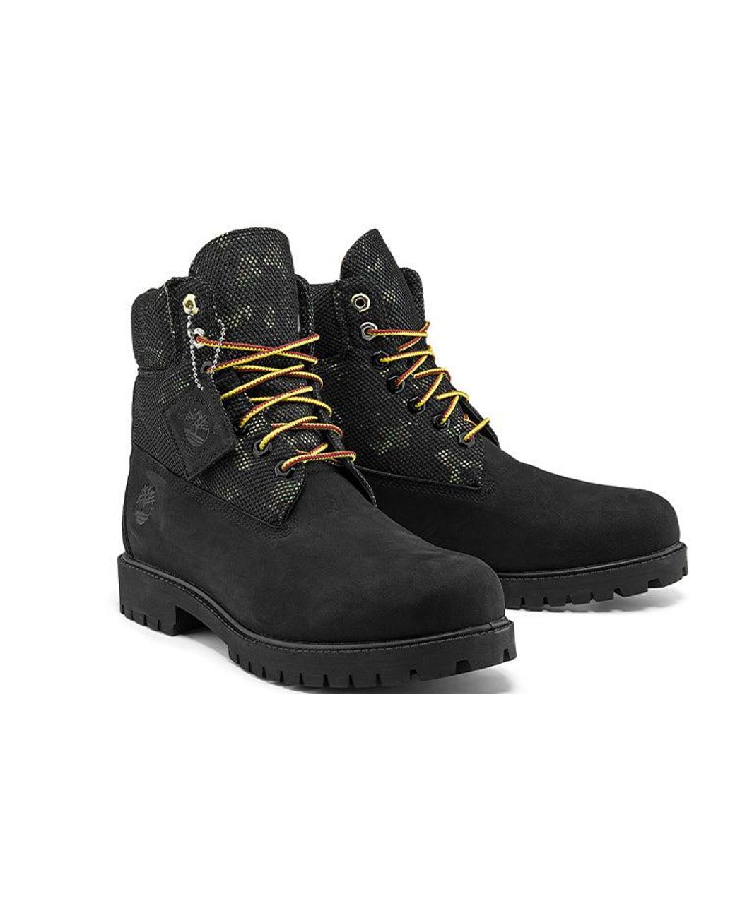 Timberland Black Heritage 6 Inch Boot Nubuck With Camo' for men