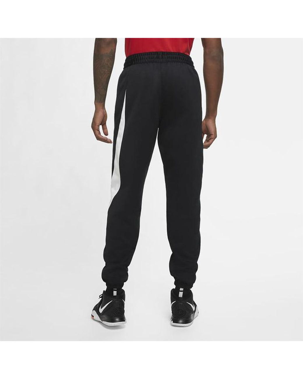 Nike Black Fleeced Big Hook Casual Ankle Banded Pants for men