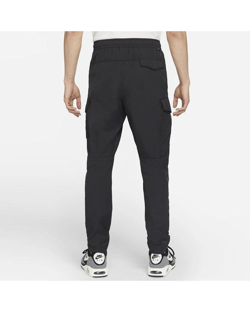 Nike Black Casual Solid Sports Pants/Trousers/Joggers for men