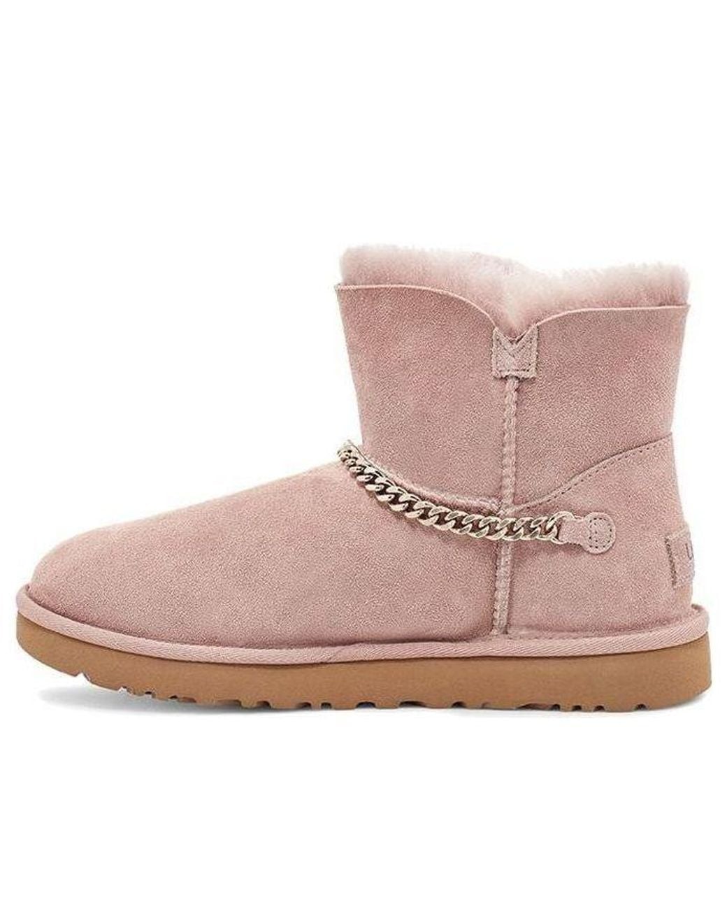 Ugg Pink (Wmns) Classic Charm Mini Stay Warm Fleece Lined
