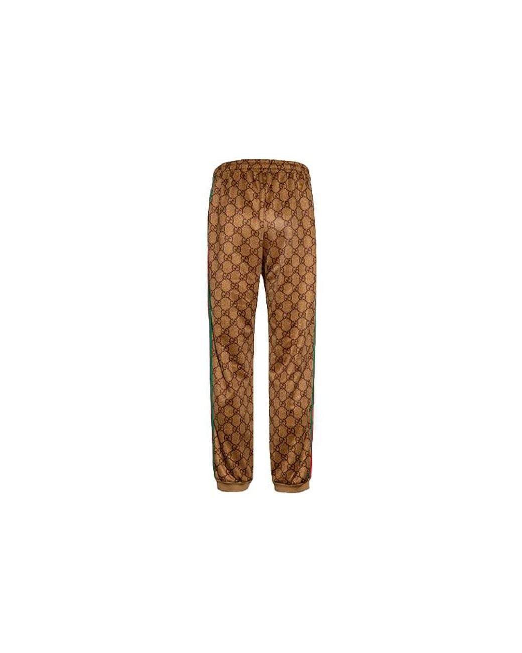 Gucci Brown Gg Technical Jersey Jogging Pant for men