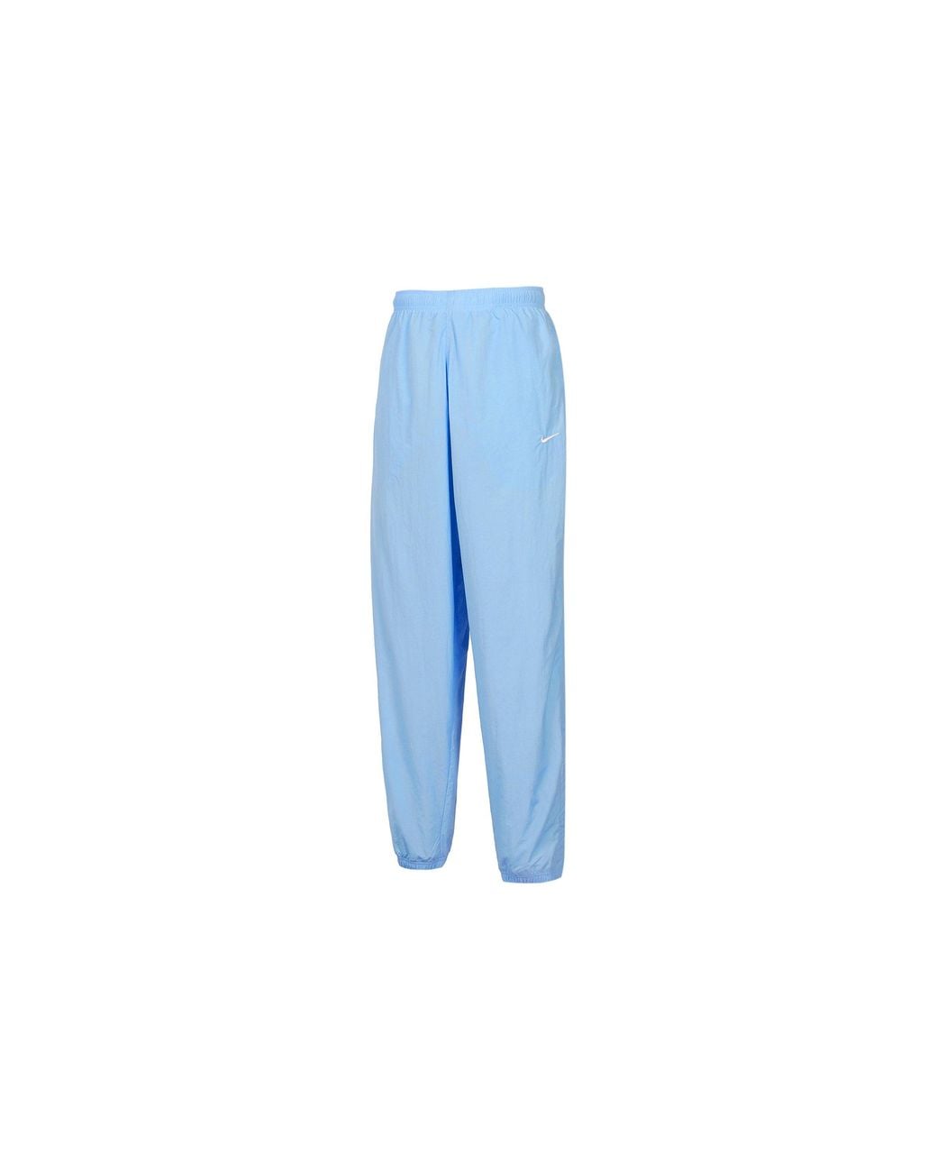 Nike Blue Swoosh Embroidered Retro Nylon Sports Pants Light for men