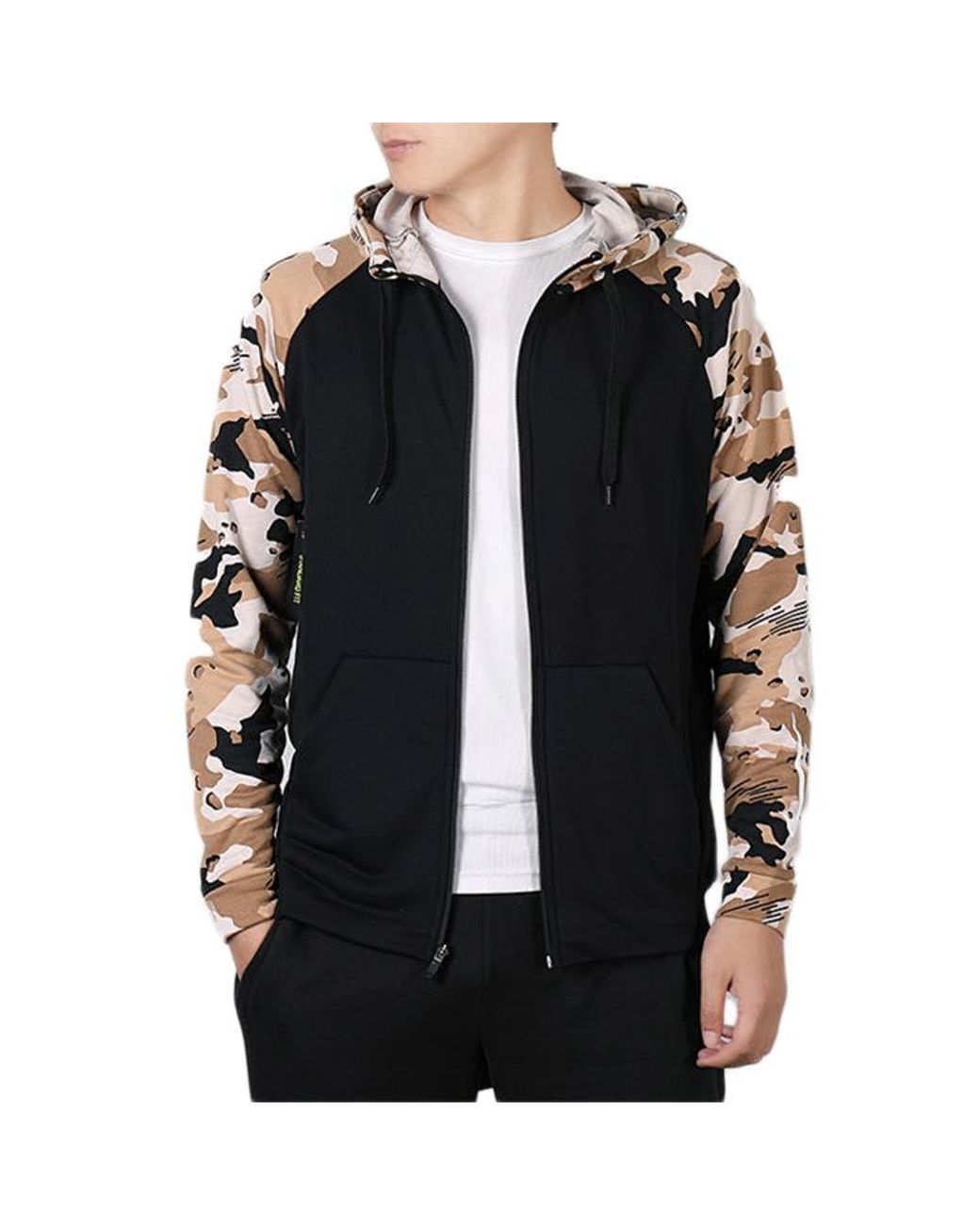 Nike Black Camouflage Splicing Jacket for men