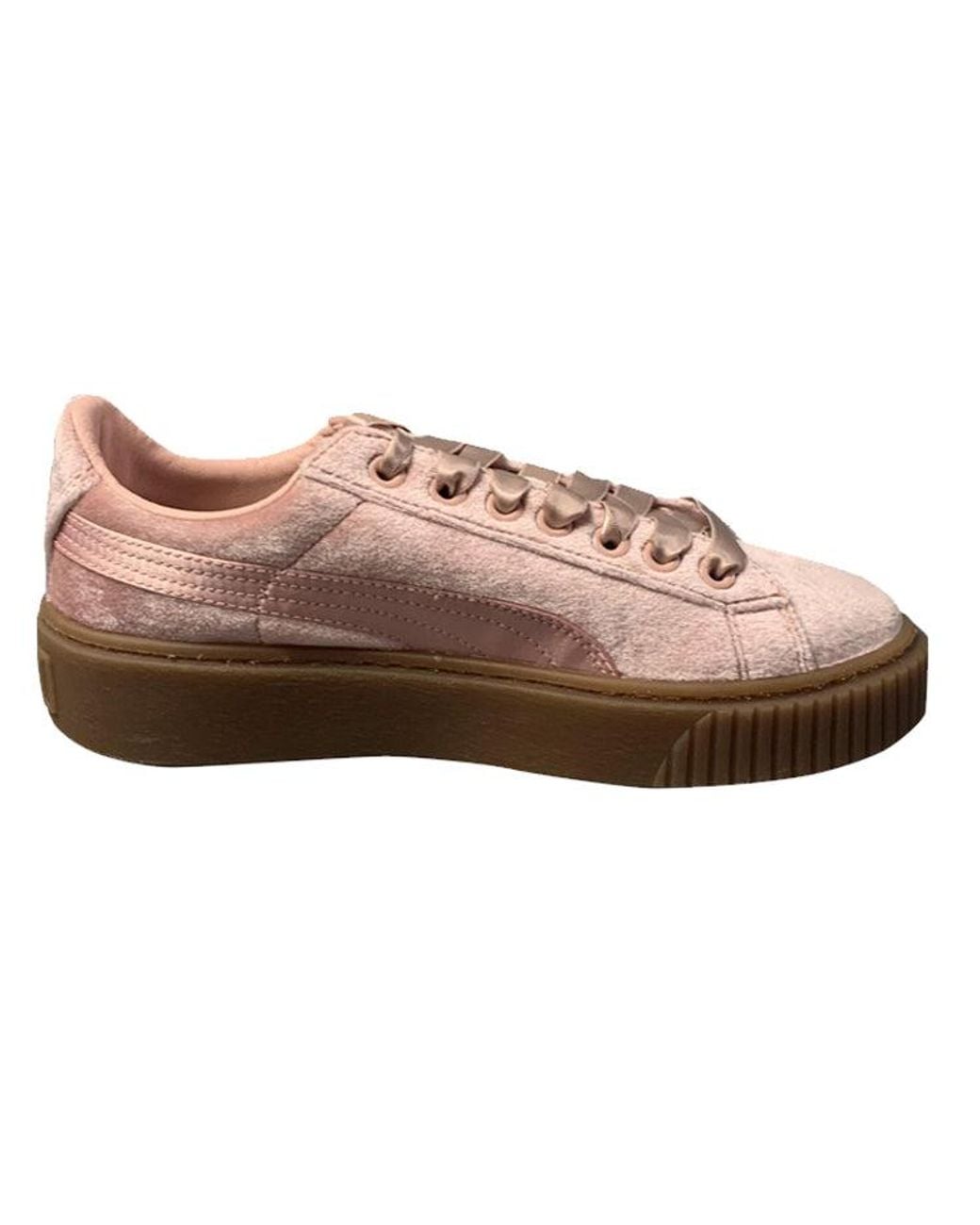 PUMA Pink (Wmns) Suede Platform Skateboarding Shoes