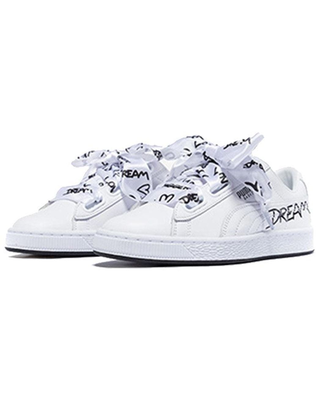 PUMA White (Wmns) Basket Heart 'Hndwrttn'