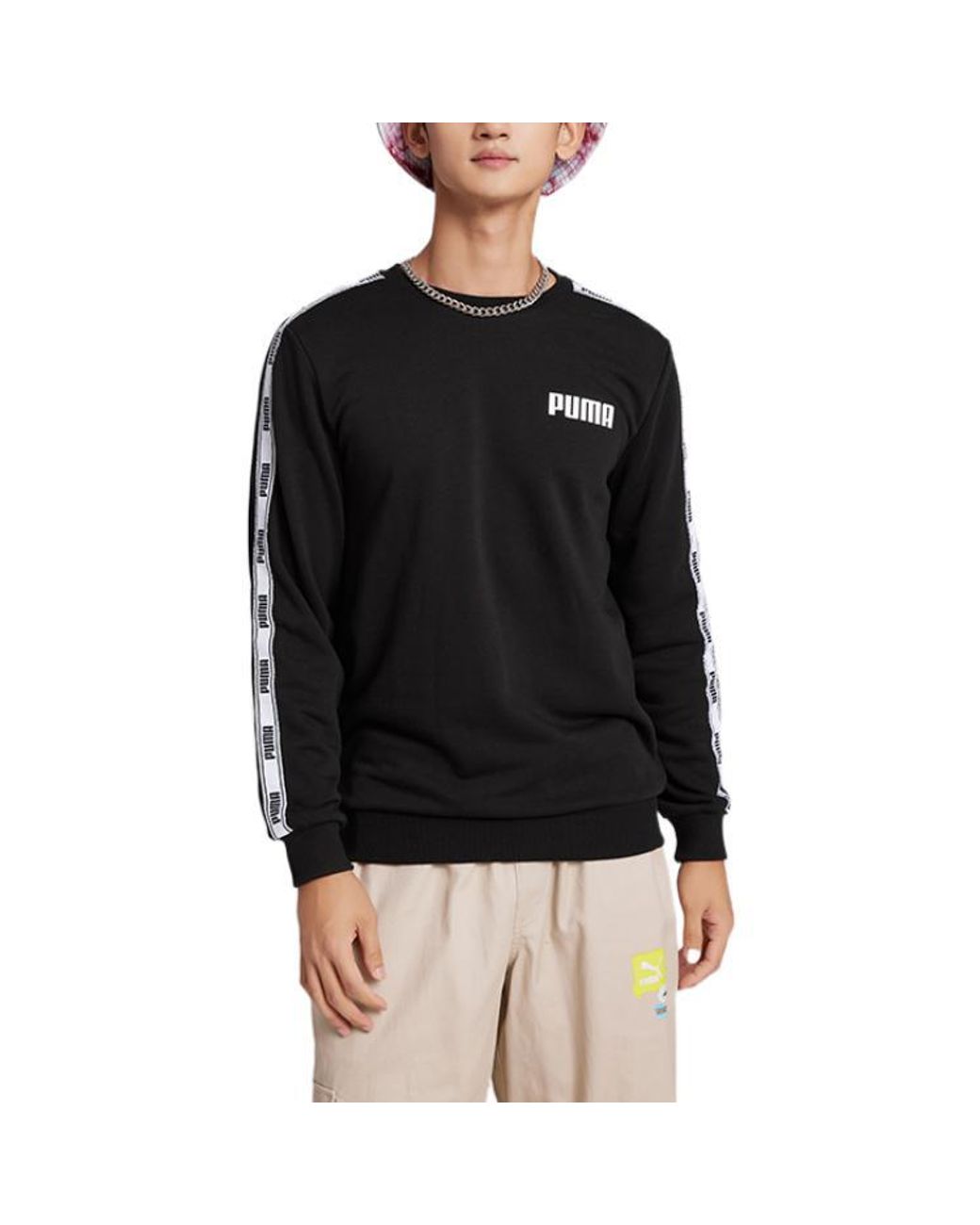 PUMA Black Graphic Sweater for men