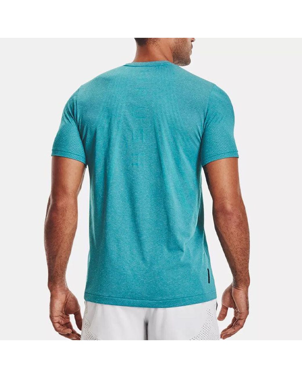 Under Armour Blue Rush Seamless T-Shirt 'Aqua' for men