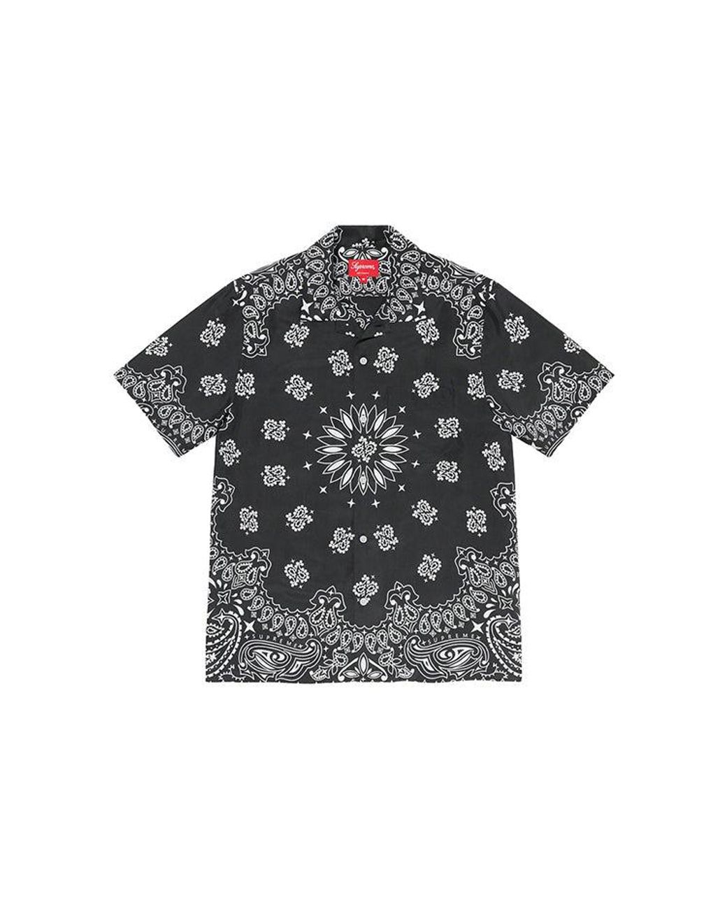 Supreme Green Bandana Silk S/S Shirt for men