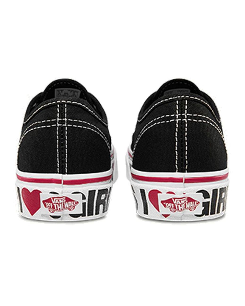 Vans Black Authentic 'I Love Girls' for men