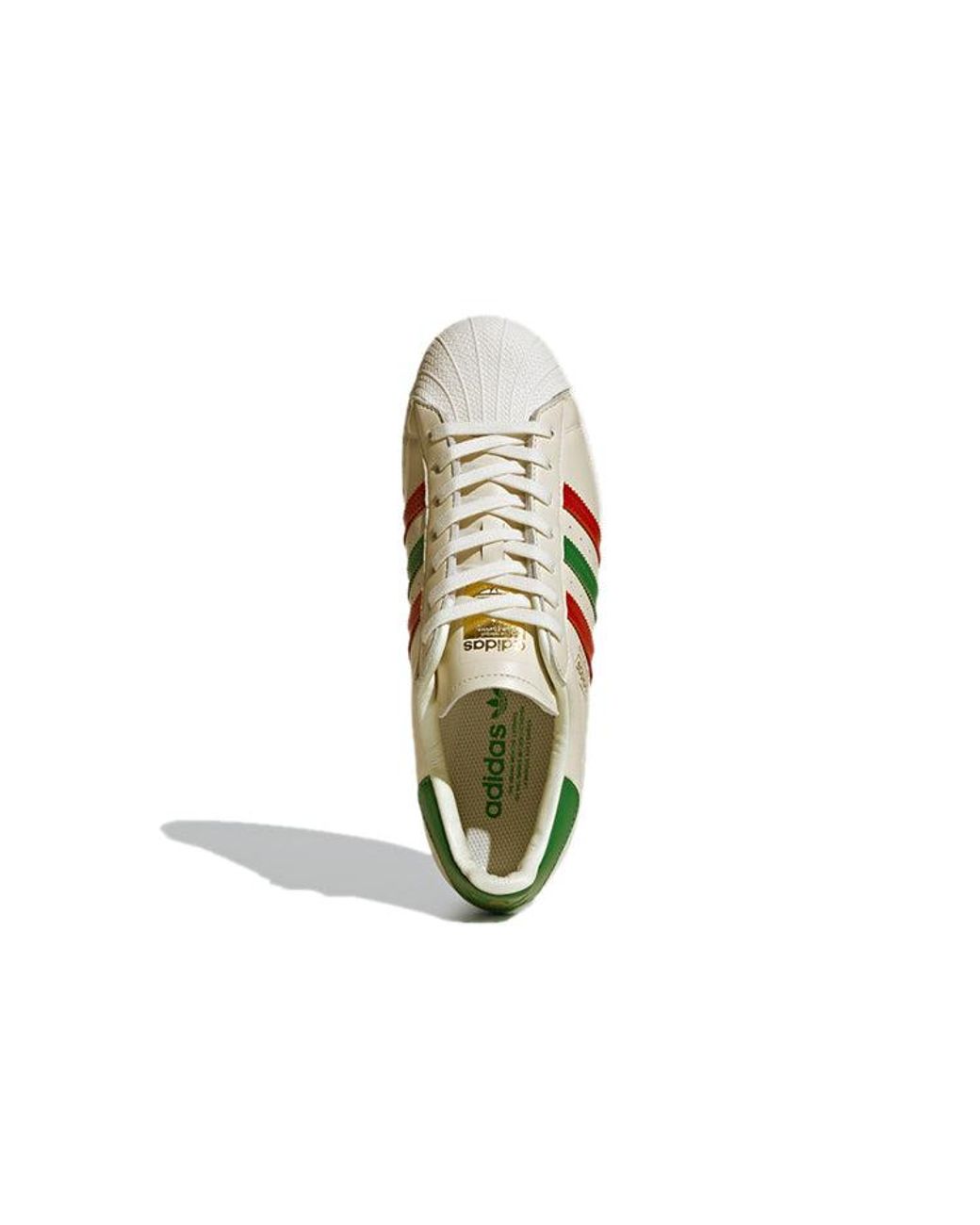 Adidas White Originals Superstar Shoes 'Off Scarlet' for men