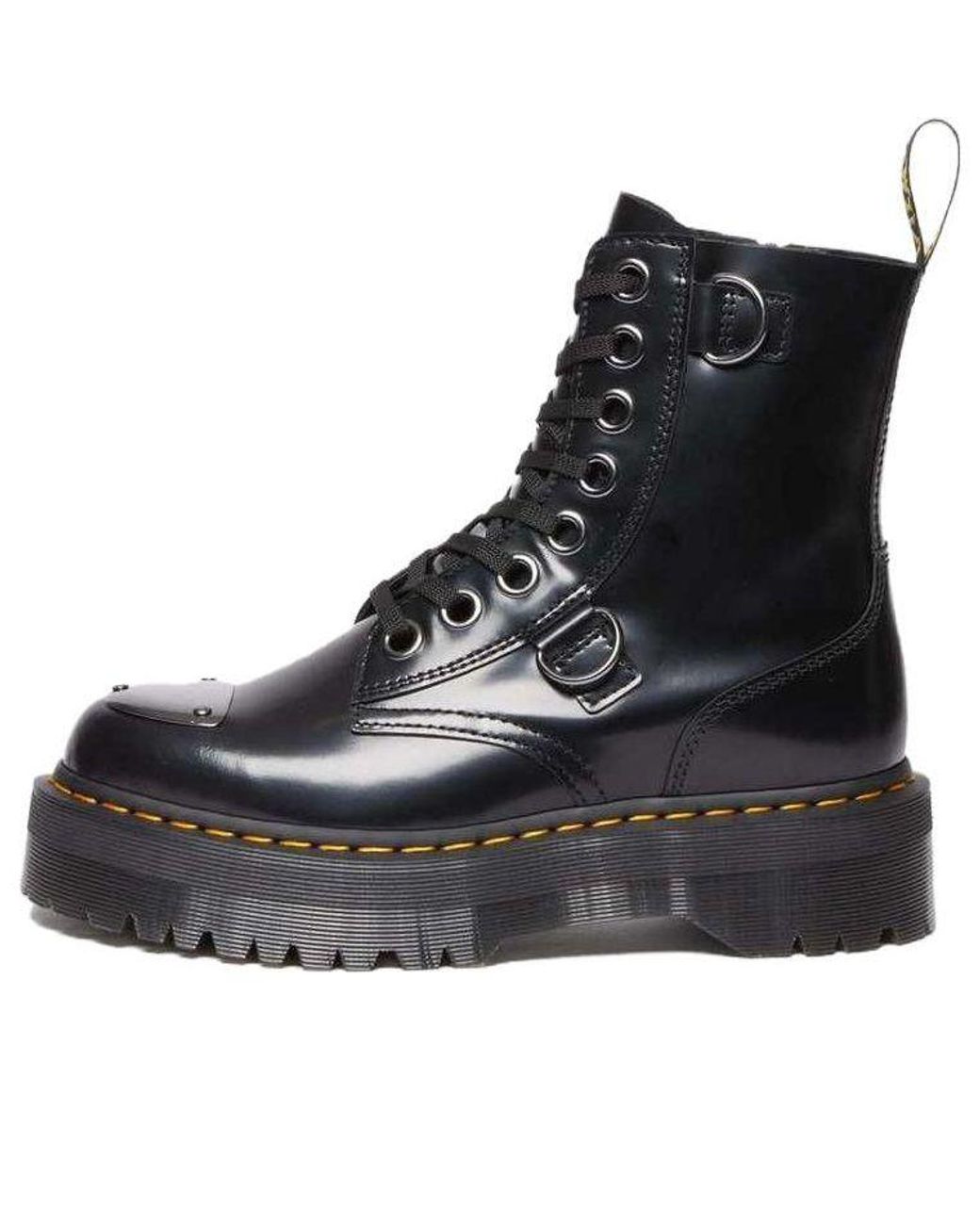 Dr. Martens Black Jadon Buttero Leather Platform Boots