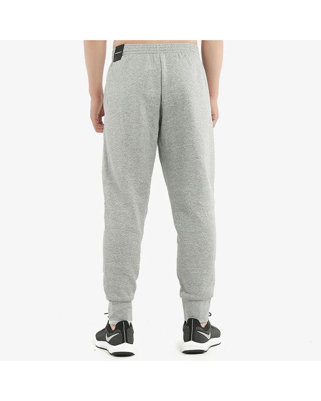 Nike Gray Flight Fleece Embroidered Logo Fleece Lined Bundle Feet Sports Pants/Trousers/Joggers for men