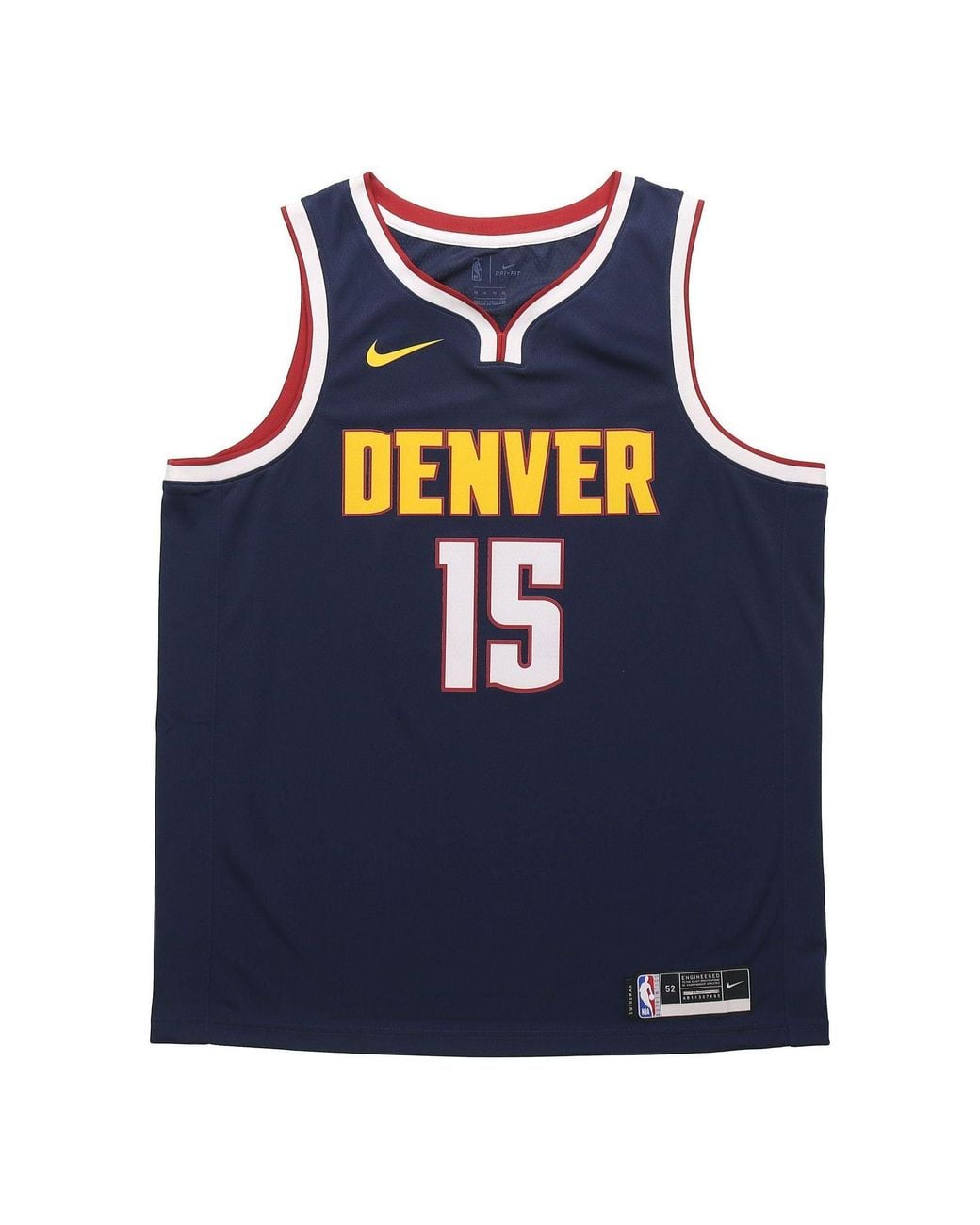 Nike Blue Nba Basketball Sports Jersey Vest Denver Nuggets Jokic 15 Dark for men