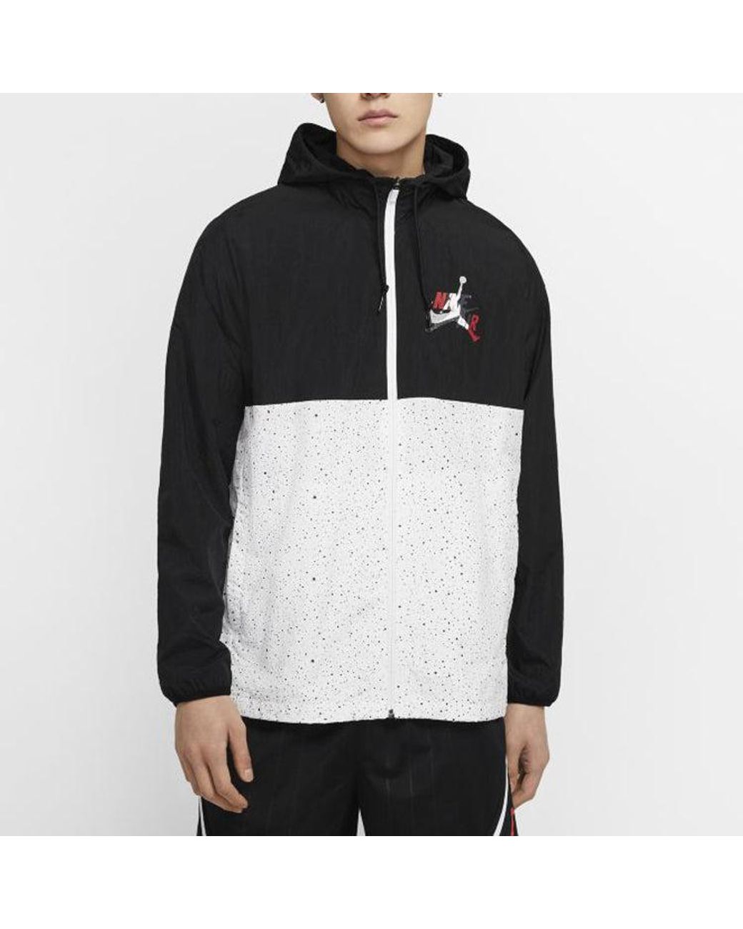 Nike Blue As J Jm Clscs Windwear Jkt Colorblock Hooded Jacket for men