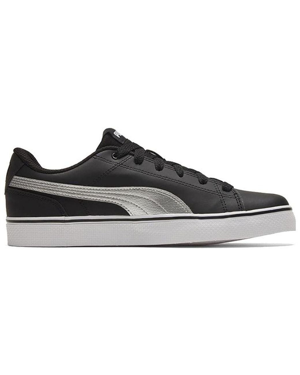 PUMA Court Point Vulc V2 Black/white/silvery Low Casual Board Shoes for Men  | Lyst