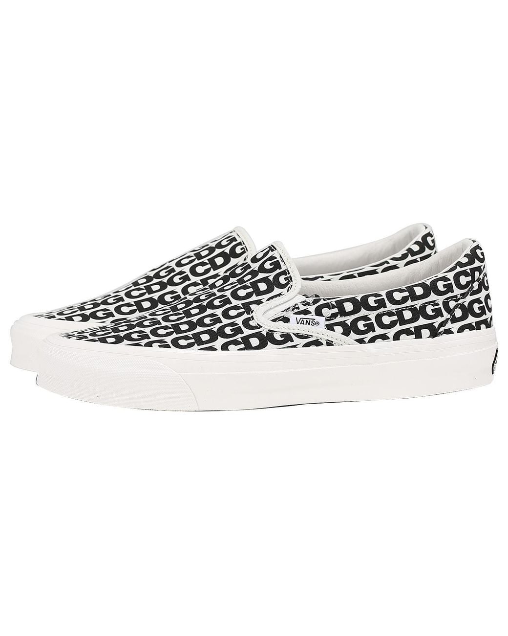 Vans White Comme Des Garcons X Og Classic Slip-On 'Cdg Print for men