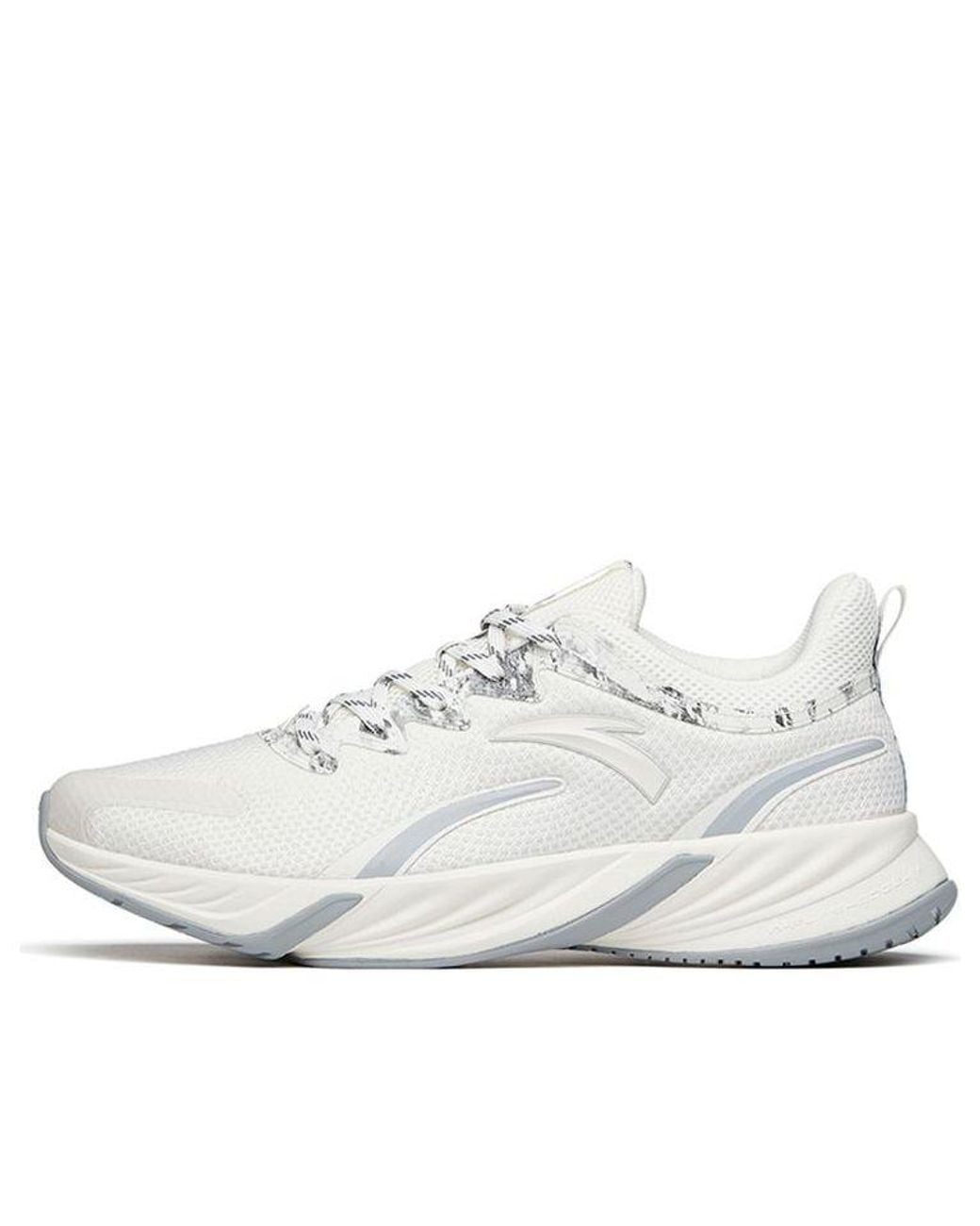 Anta White Running Series Sneakers With Ink Fog' for men