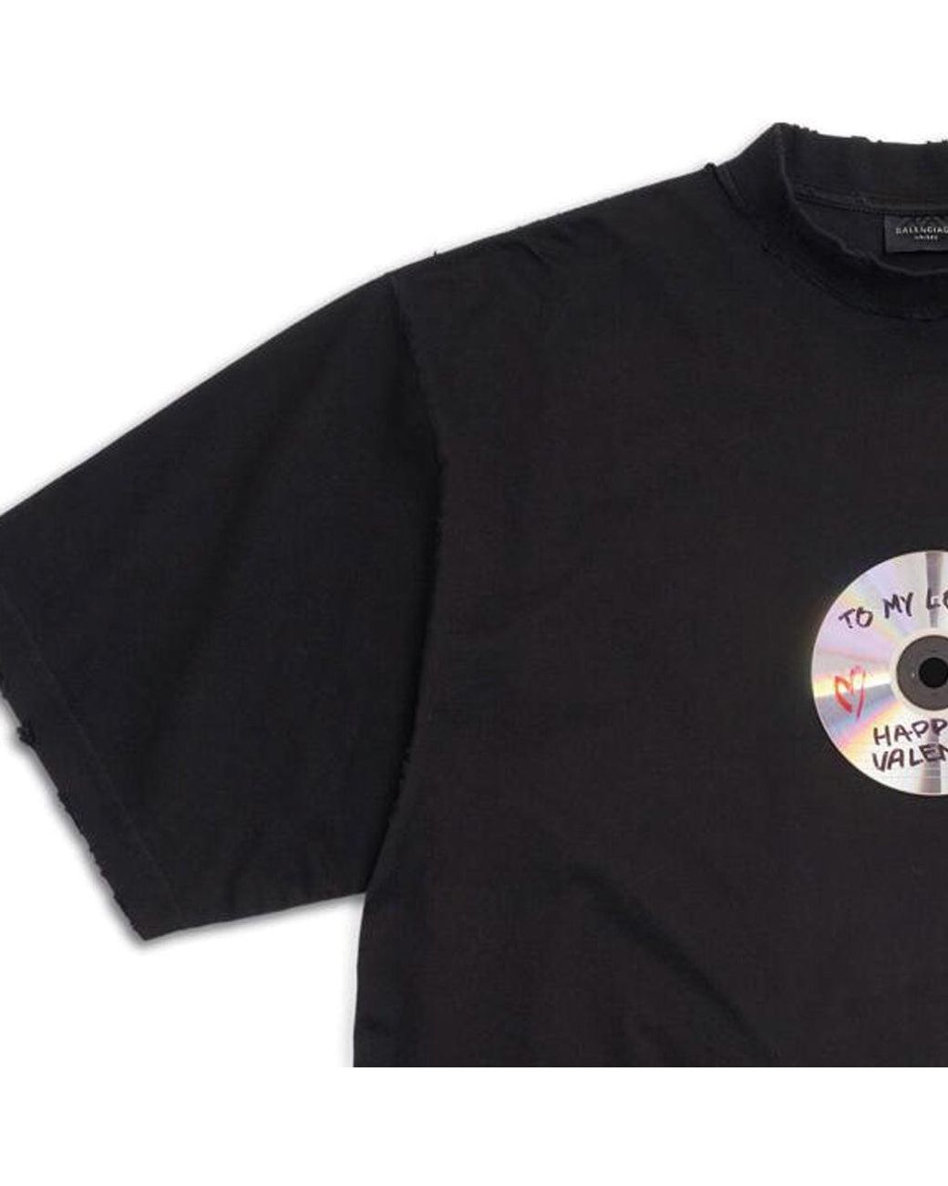 Balenciaga To My Love T-Shirt in Black for Men | Lyst UK