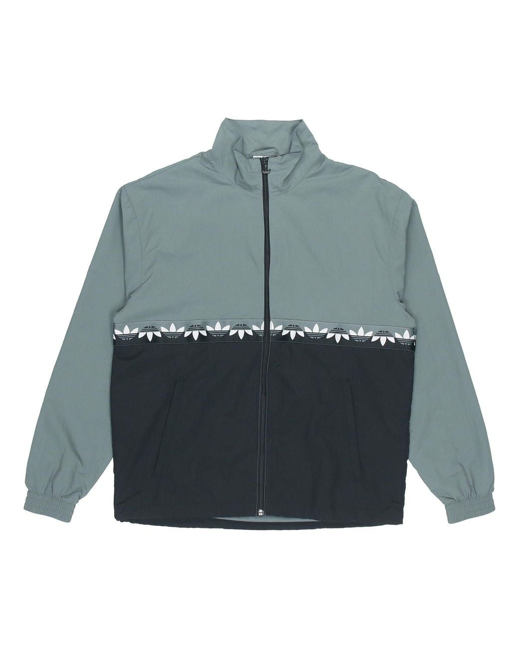 Adidas Gray Originals Adicolour Sliced Trefoil Track Jacket for men