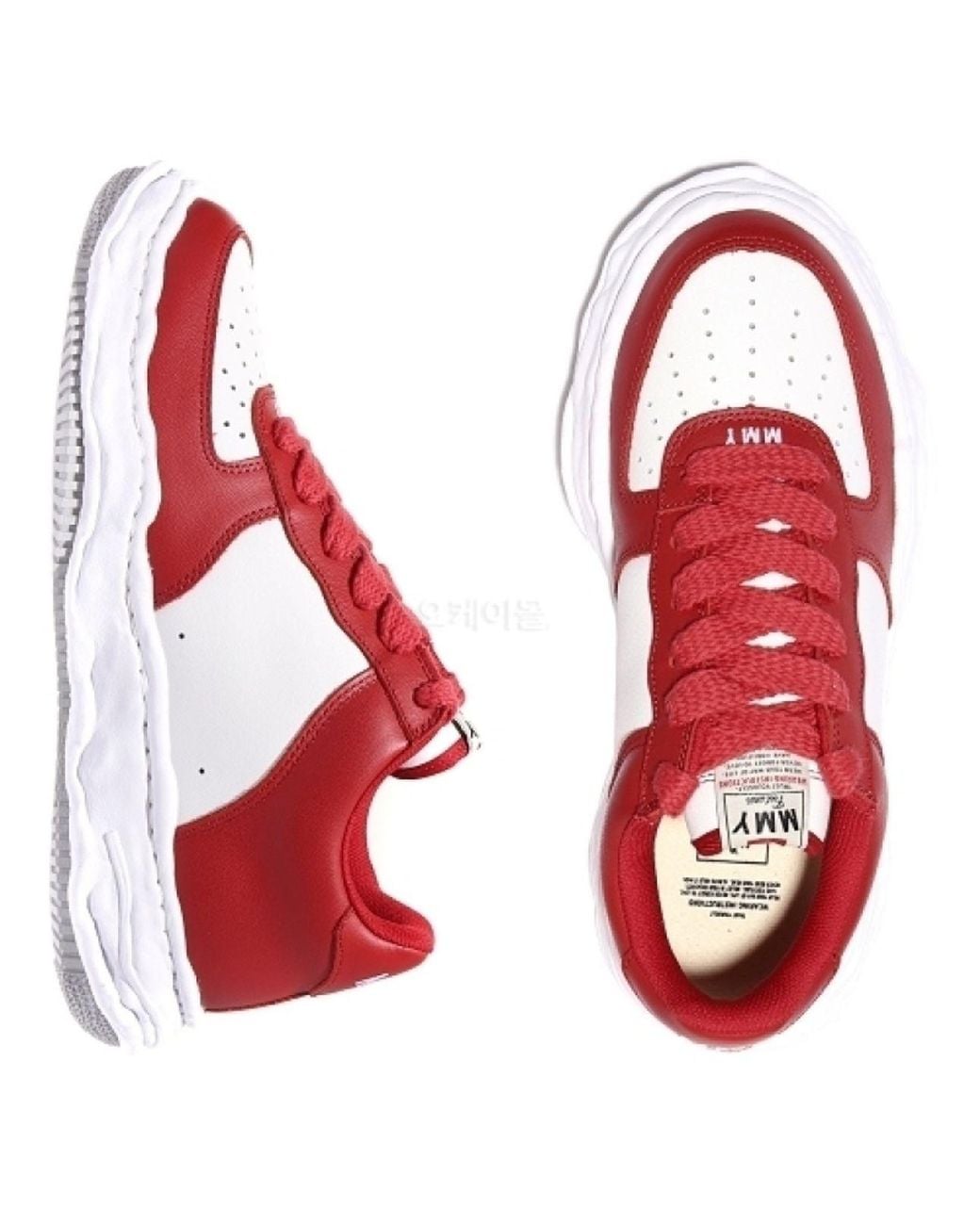 Maison Mihara Yasuhiro Red Wayne Og Sole Leather Low-Top Sneaker for men