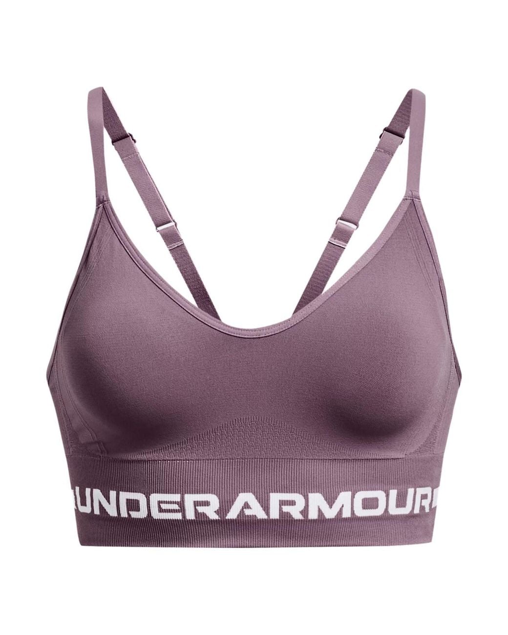 Under Armour Purple Seamless Low Long Sports Bra Celeste Starlight