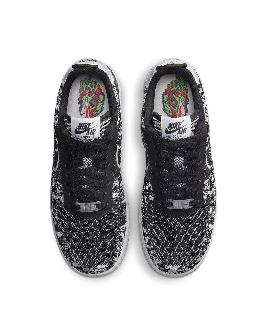 Nike Black Air Force 1 Crater Flyknit Next Nature for men