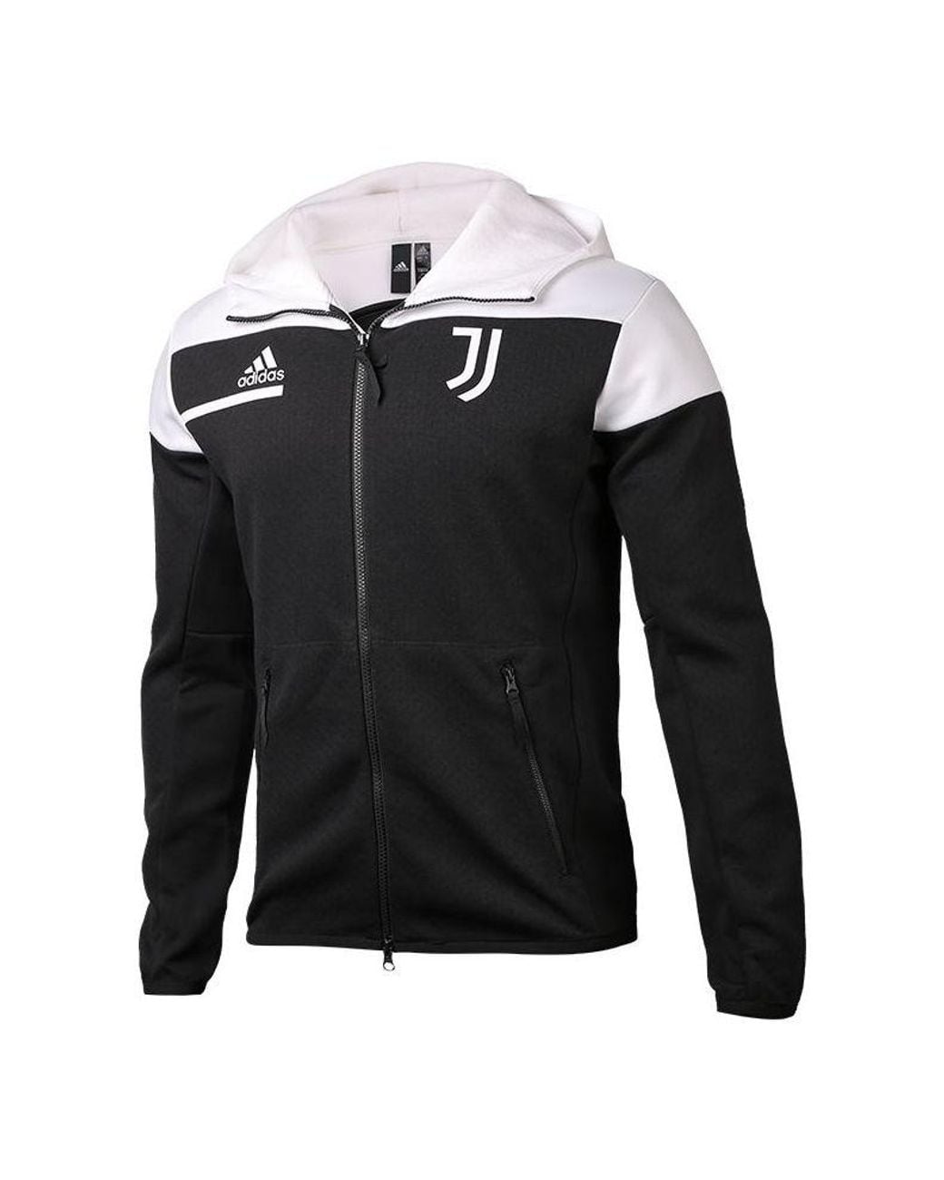 Adidas Black Juve Zne 20-21 Season Juventus Soccer/Football Sports Jacket for men