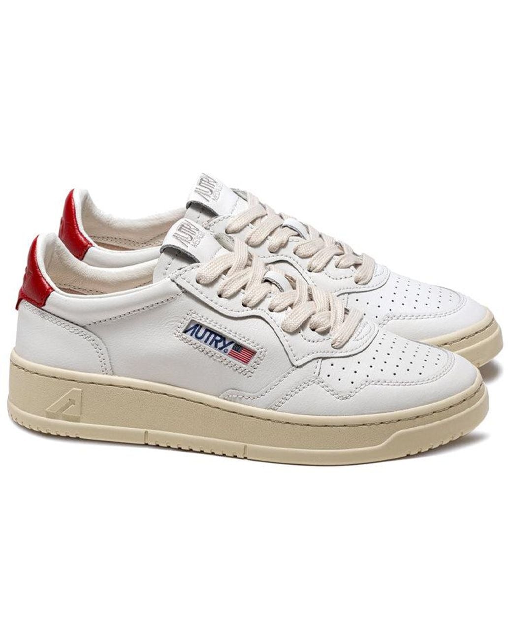 Autry White (Wmns) Medalist Leather Low