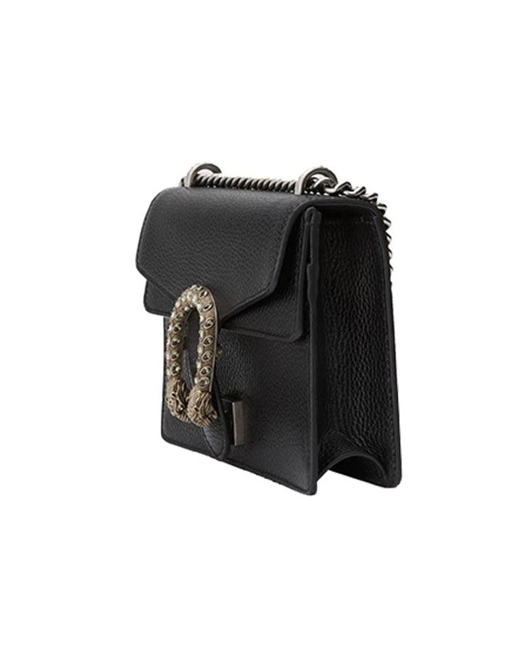 Gucci Black Dionysus Leather Mini Bag