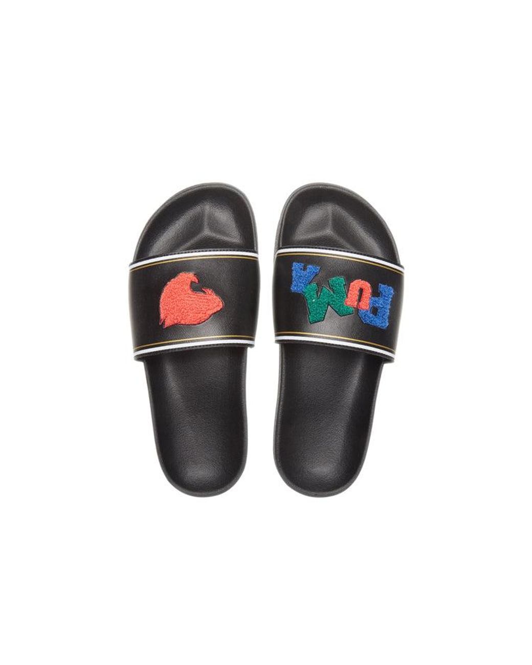 PUMA Black Leadcat Ftr Slide 'Badges for men