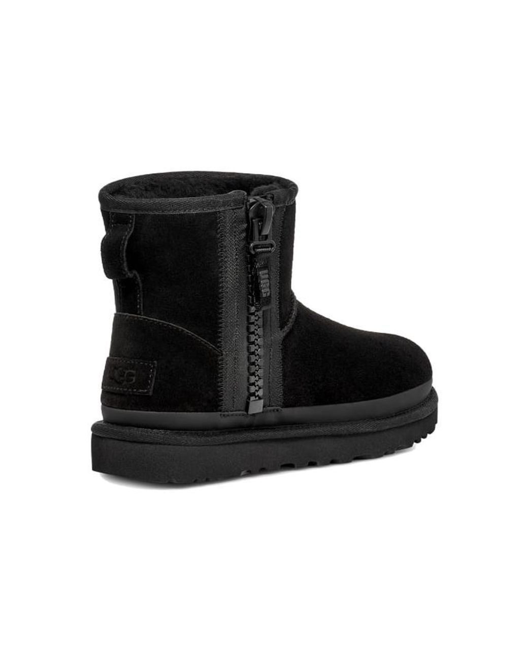 Ugg Black (Wmns) Classic Mini Zipper Tape Logo Boot
