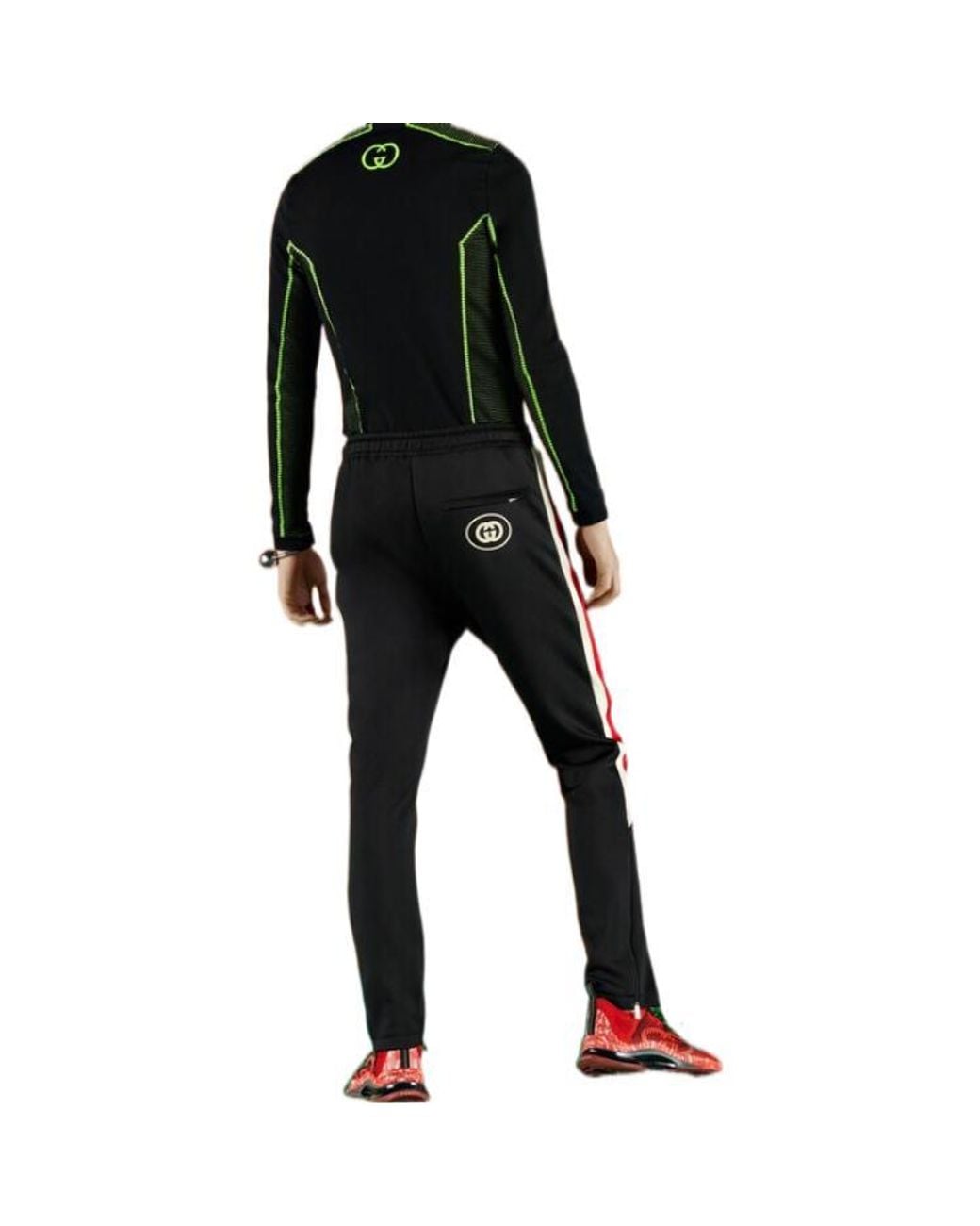 Gucci Blue Neoprene Track Pants With Print for men
