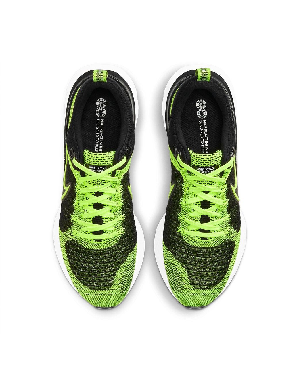 Nike Green React Infinity Run Flyknit 2 'Volt' for men