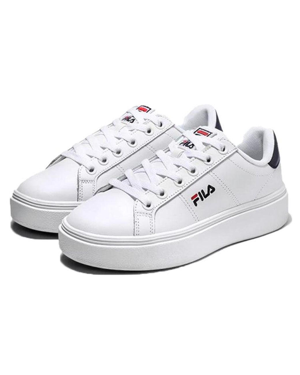 Fila Court Plumpy Low Top Board Shoes White/black | Lyst