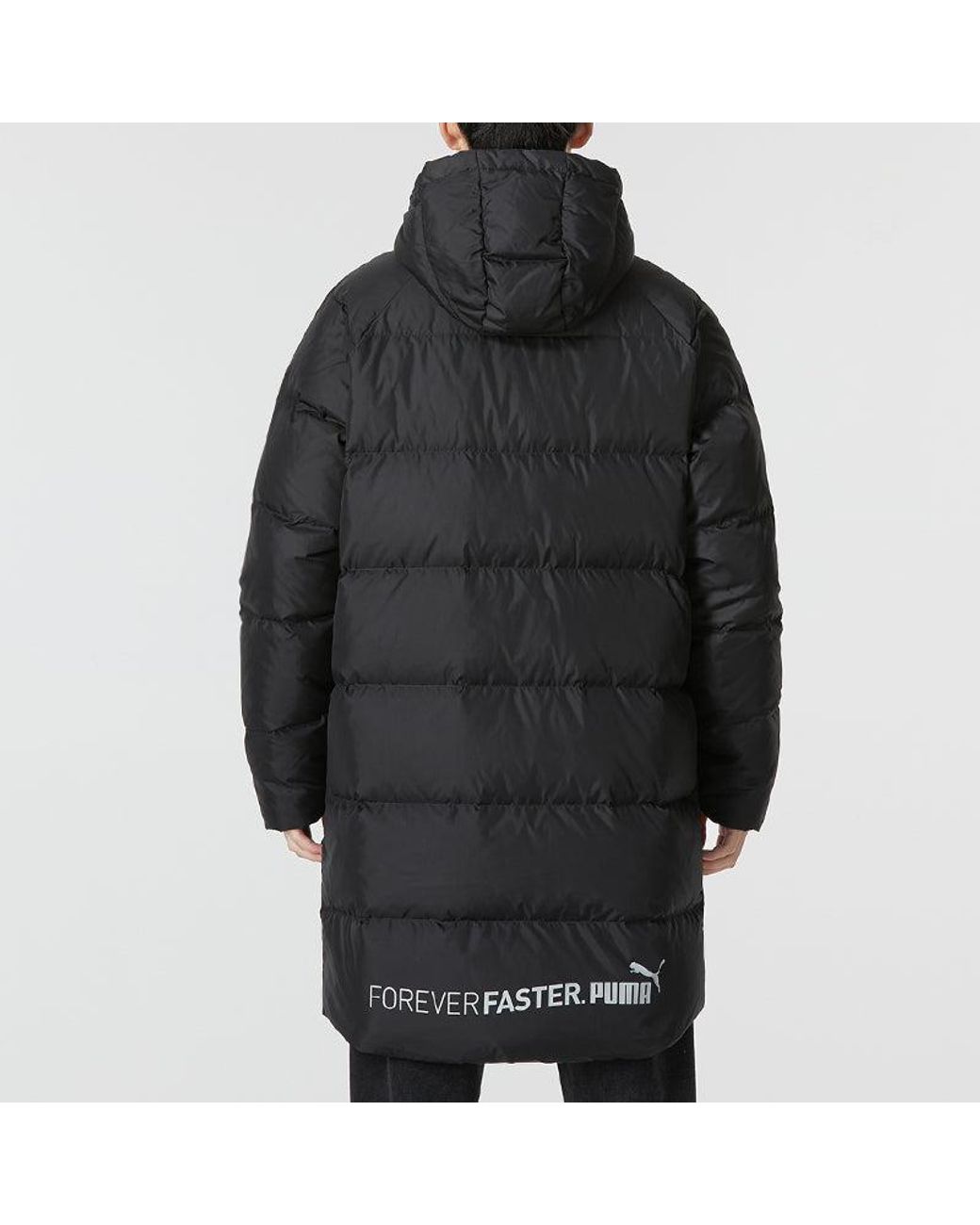 PUMA Black Das Long Down Jacket for men